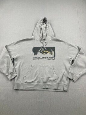 Taylor Swift Hoodie Womens Large Midnights Sweatshirt Pullover Draw The Cat Eye